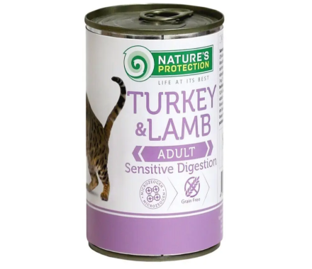 Nature's Protection Консерва для котів Sensitive Digestion Індичка 400 г