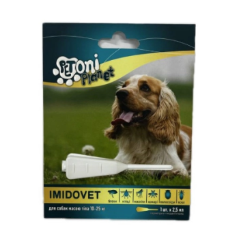Petoni Planet Imidovet Краплі для собак 10-25 кг від бліх і кліщів  2,5 мл Ціна за 1 піпетку