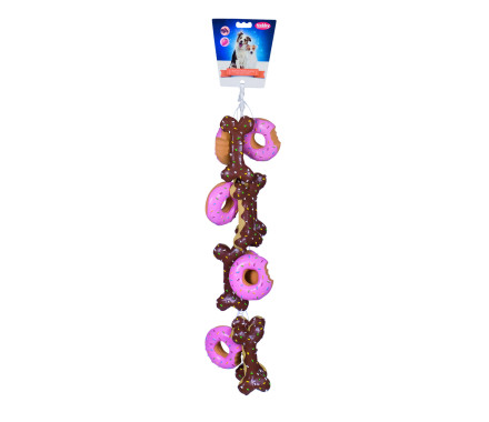 Nobby toy for dogs latex dessert bone and gingerbread 10/17 cm