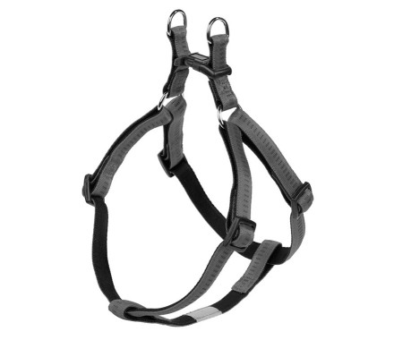 Nobby Шлея для собак Soft Grip M-L 2х50-72 см сіра