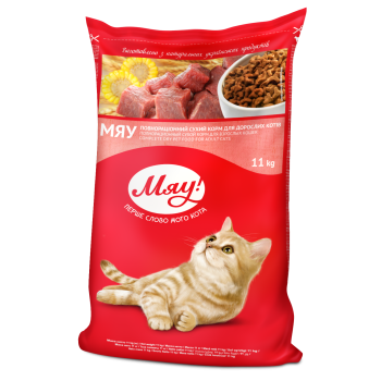 Мяу Сухой корм для котов Карась 11 кг