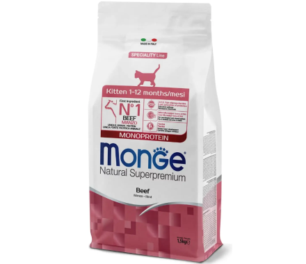 Monge Сухой корм для котят Говядина 1,5 кг