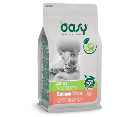 Oasy Сухий корм для котів Lifestage Sterilized Лосось 300 г
