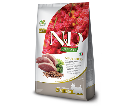 Farmina N&D Neutered Adult Mini Сухой корм для собак Утка, киноа, брокколи и спаржа 2,5 кг