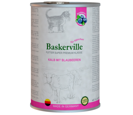 Baskerville KF Holistic Консерва для котят Телятина с черникой 400 г