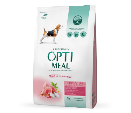 Optimeal Medium Breed Сухий корм для собак Індичка 4 кг