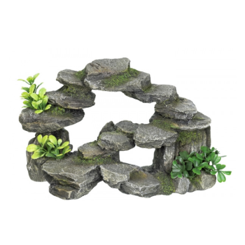 Nobby Декорация в аквариум Скалистая арка с растениями 26,5x15x16,5 см
