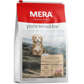 Mera Pure Sensitive Сухой корм для собак Mini Индейка и рис 1 кг