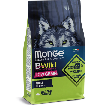 Monge Сухой корм для собак Bwild Low Grain Дикий кабан 2,5 кг