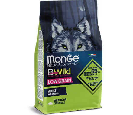 Monge Сухой корм для собак Bwild Low Grain Дикий кабан 2,5 кг
