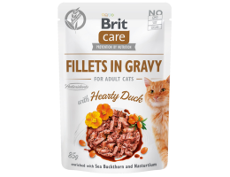 Brit Care Вологий корм для котів Соус качка 85 г