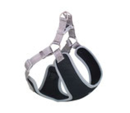 Nobby Шлейка для собак Black Mesh Reflect XXS 1х28-33х32 см серая