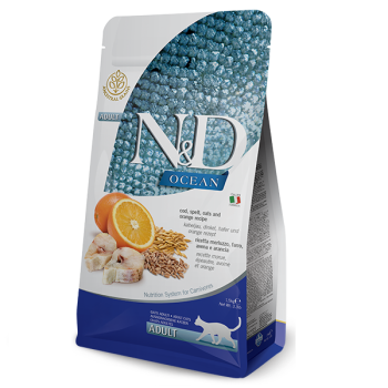 Farmina N&D Low Grain Ocean Adult Сухой корм для котов Треска 1,5 кг