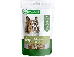Nature\'s Protection Лакомства для собак Рулетики Кролик и Треска 75 г