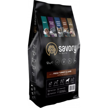 Savory Large Breed Сухой корм для собак Ягнёнок и индейка 12 кг