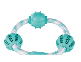 Trixie toy for dog Denta Fun Ring Chanate with Gum balls with mint 20 cm