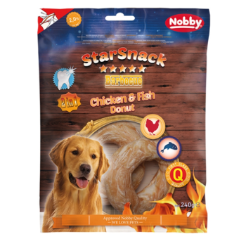 Nobby StarSnack Лакомства для собак Chicken & Fish Donut 240 г