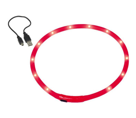 Nobby Ошейник для собак USB Visible 1x70 см красный