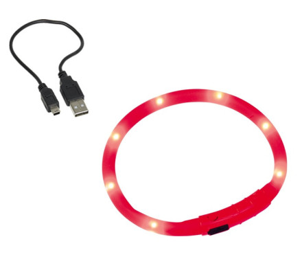 Nobby Ошейник для собак USB Visible 1х40 см красный