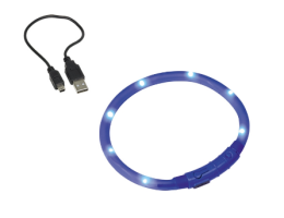 Nobby Ошейник для собак USB Visible 1x40 см синий