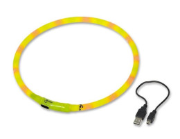 Nobby Ошейник для собак USB Visible 1х70 см желтый