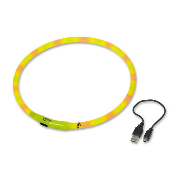 Nobby Ошейник для собак USB Visible 1х70 см желтый
