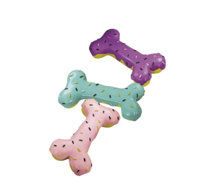 Nobby toy for dogs bone dessert latex 19 cm Purple/green