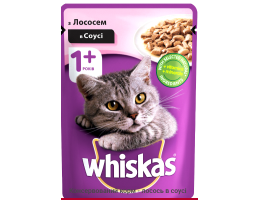 Whiskas Влажный корм для котов Лосось в соусе 85 г
