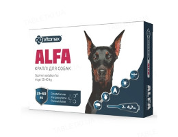 Vitomax ALFA Краплі протипаразитарні для собак 25-40 кг Ціна за 1 піпетку