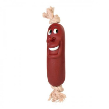 Trixie toy for dog sardelka on rope vinyl 11 cm