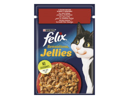 Felix Sensations Влажный корм для котов Говядина и томаты в желе 85 г