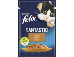 Felix Fantastic Влажный корм для котов Индейка в желе 85 г