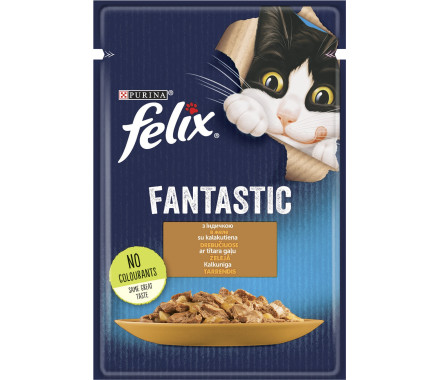 Felix Fantastic Влажный корм для котов Индейка в желе 85 г
