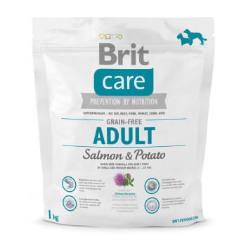 Brit Care Grain‑free Adult Сухой корм для собак всех пород Лосось 1 кг