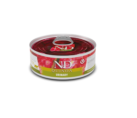 Farmina N&D Quinoa Urinary Adult Консерва корм для котов Утка, киноа, клюква и ромашка 80 г