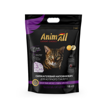 AnimAll Наполнитель силикагелевый Фиолетовый Аметист 15 л