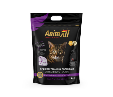 AnimAll Наполнитель силикагелевый Фиолетовый Аметист 15 л
