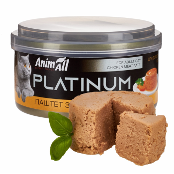 AnimAll Cat Platinum Консерва для котів Ніжний паштет з курки 70 г