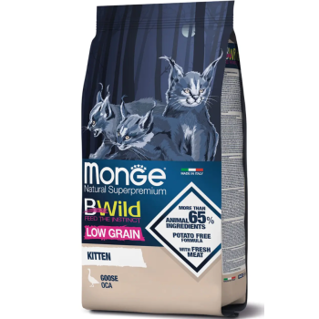 Monge Сухий корм для кошенят Bwild Low Grain Гуска 1,5 кг