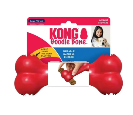 Kong Goodie Bone toy for dogs bone for treats l red