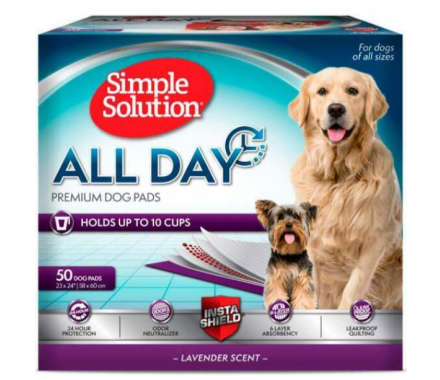 Simple Solution Пелёнки для собак с ароматом лаванды All Day 58х60 см 50 шт