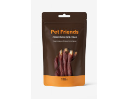 Pet Friends Ласощі для собак Сирні палички обгорнуті ягнятиною 110 г