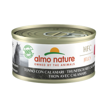 Almo Nature HFC Jelly Консерва для котов Тунец с кальмарами в желе 70 г