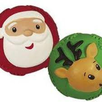 Nobby toy for dogs xmas New Year\'s balls Santa Claus-deer latex 9 cm