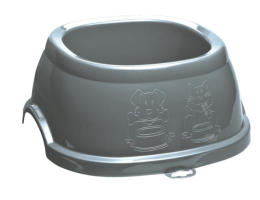 Stefanplast Миска для кошек и собак Break 5 3 л серый/металлик-синий