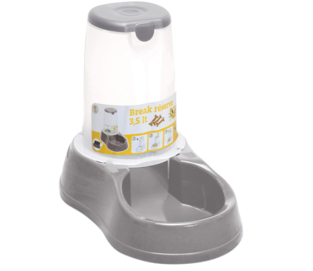 Stefanplast Миска для котів та собак Break Reserve Food 3,5 л сіра