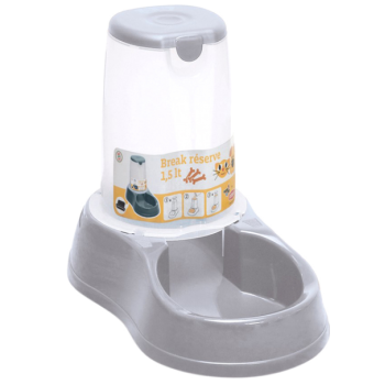 Stefanplast Миска для котів та собак Break Reserve Food 1,5 л сіра