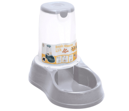 Stefanplast Миска для котів та собак Break Reserve Food 1,5 л сіра