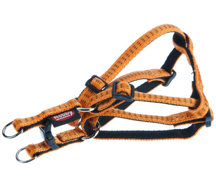 Nobby Шлея для собак Soft Grip M-L 2х50-72 см оранжевая