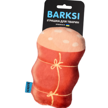 Barksi toy for dogs soft sausage with a squeak